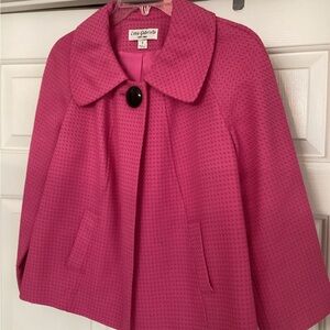 Pink Textured Women's coat top